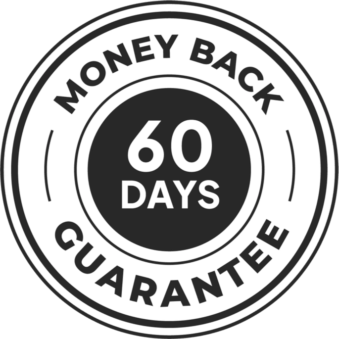 BoostSteelX 60-day money-back guarantee seal